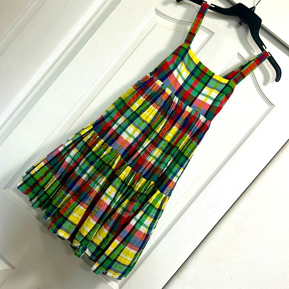 Kate spade Coastal Plaid Tiered Mini Dress Size XS | Poshmark