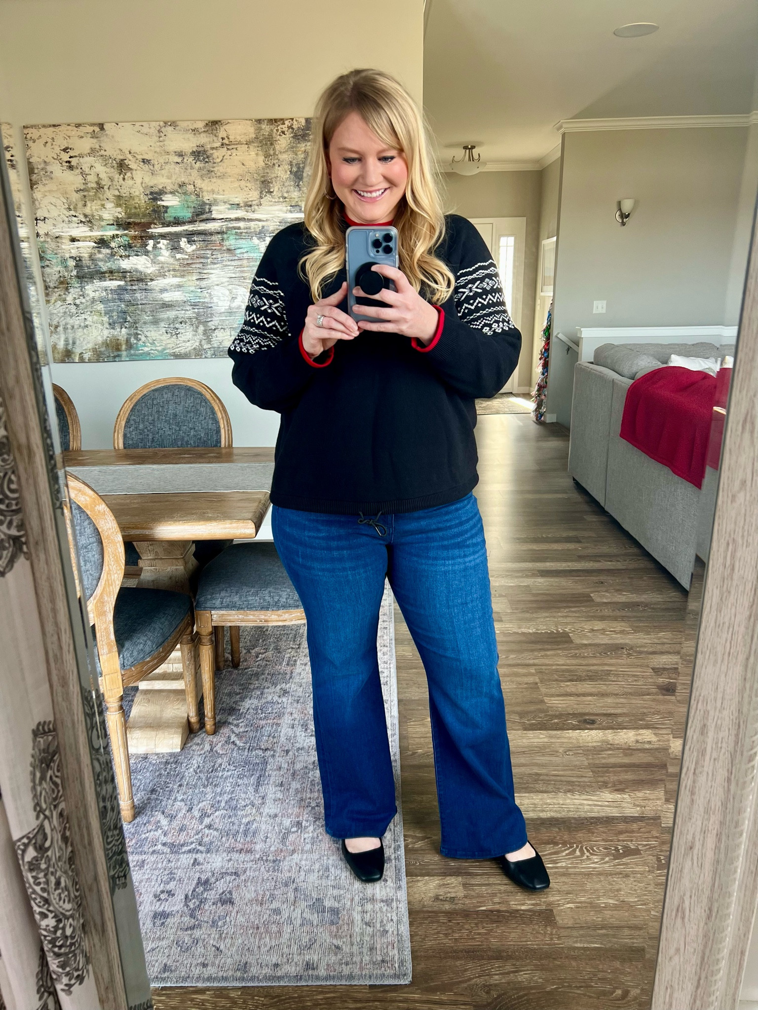 Cozy winter outfit fair isle sweater and jeans  

#LTKSaleAlert #LTKHoliday #LTKMidsize