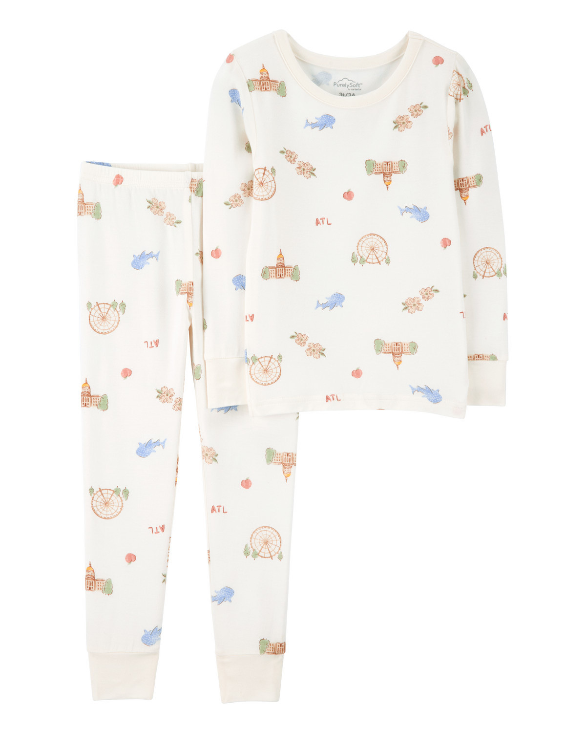 Toddler Atlanta Print PurelySoft Snug Fit 2-Piece Pajamas - Carter's | Carter's | Carter's Inc