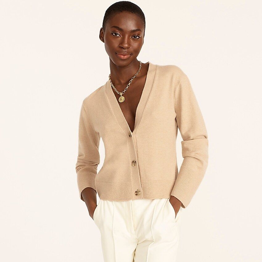 Featherweight cashmere cinched-waist cardigan | J.Crew US