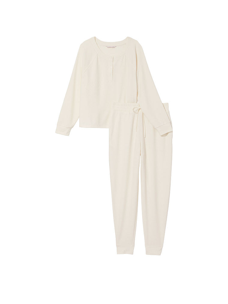 Glow Waffle Henley Jogger Set | Victoria's Secret (US / CA )