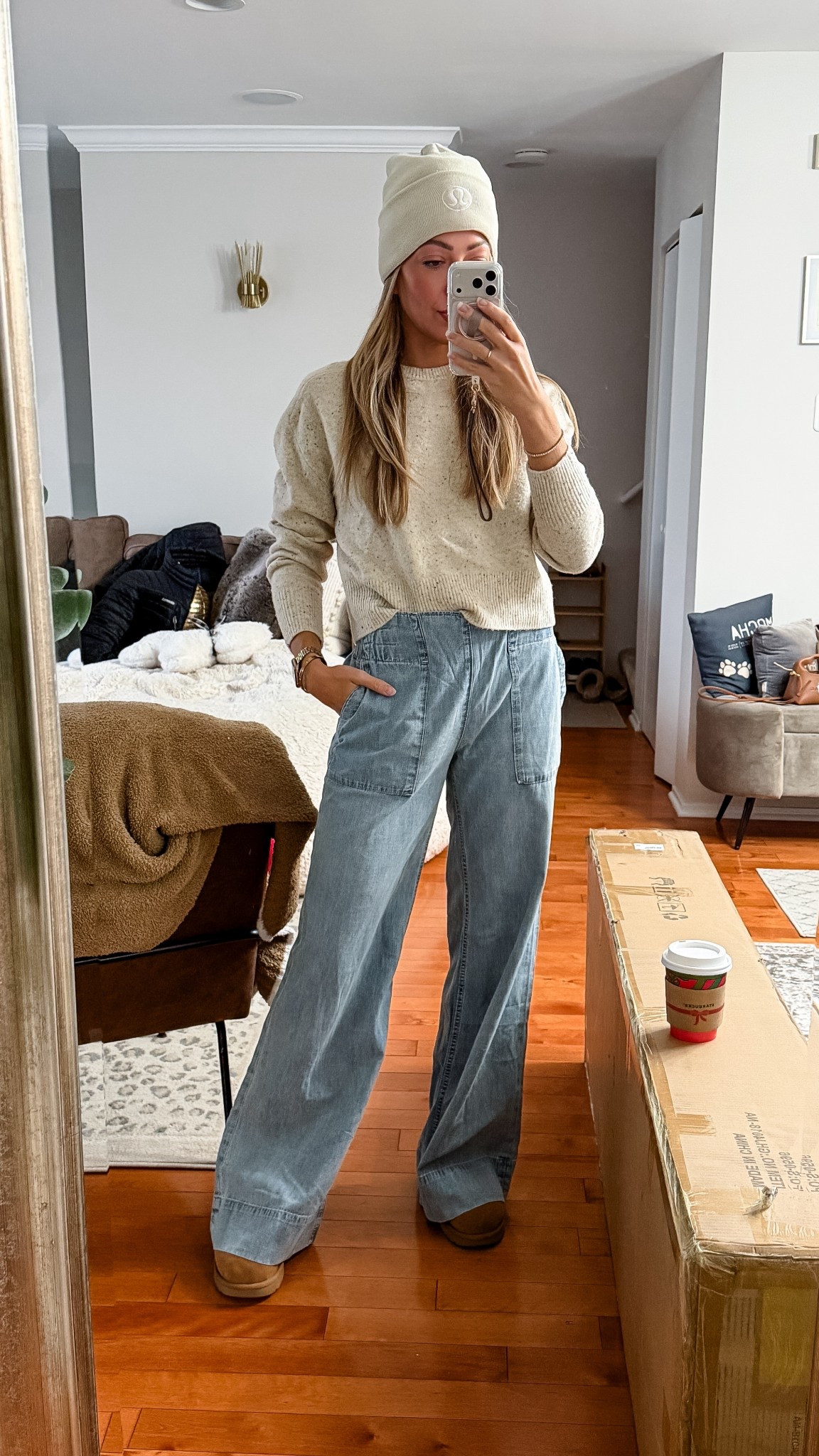 Sweatpants or jeans? You’d never know 🤭  5’6” and these fall exactly where I like my jeans. Wearing an XS. 

#LTKGiftGuide #LTKFindsUnder100