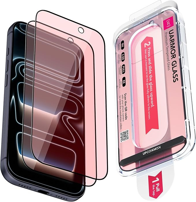 UARMOR Screen Protector for [iPhone 17 Pro Max] Red Light Converter, Anti-Blue Light, 9H Tempered... | Amazon (US)