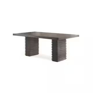 Mila Gray Extendable Dining Table | The Home Depot