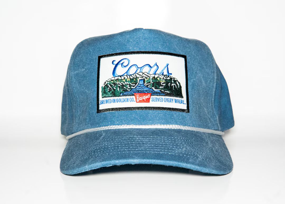 Vintage Coors Landscape Patch on Fitted Structure Trucker Vintage Rope Snapback, Stone Washed/Whi... | Etsy (US)