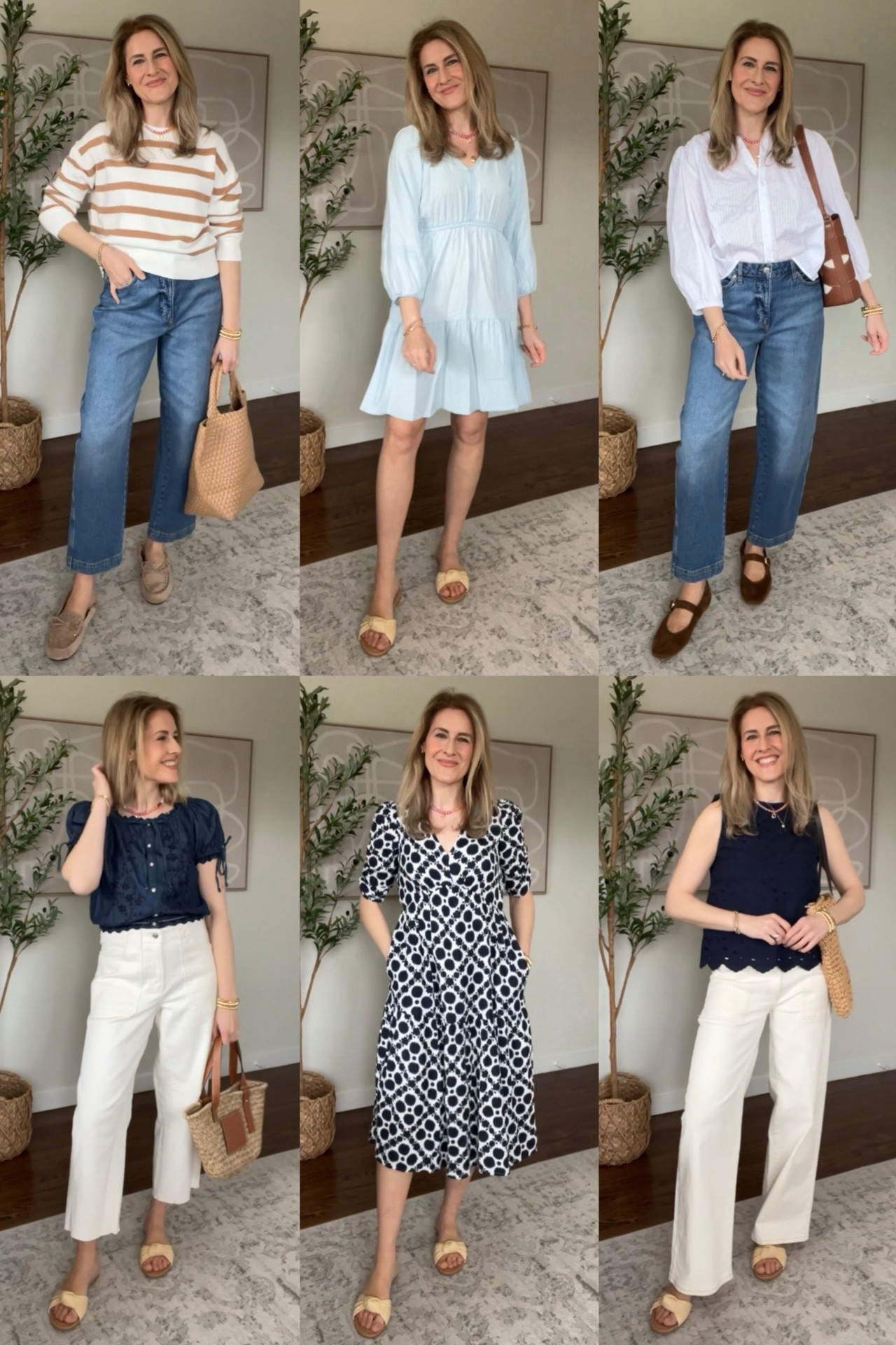 #walmartpartner Walmart new spring outfits! Mix and match these pieces all season long. I sized up one size to a medium in the striped sweater. Stayed true to size small in the rest. Jeans tts 6. #walmartfashion #walmartfinds @walmart @walmartstyle #coastal outfits preppy classic 