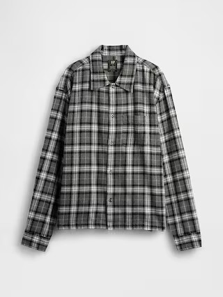 Organic Cotton Relaxed Flannel Shirt | Gap (CA)