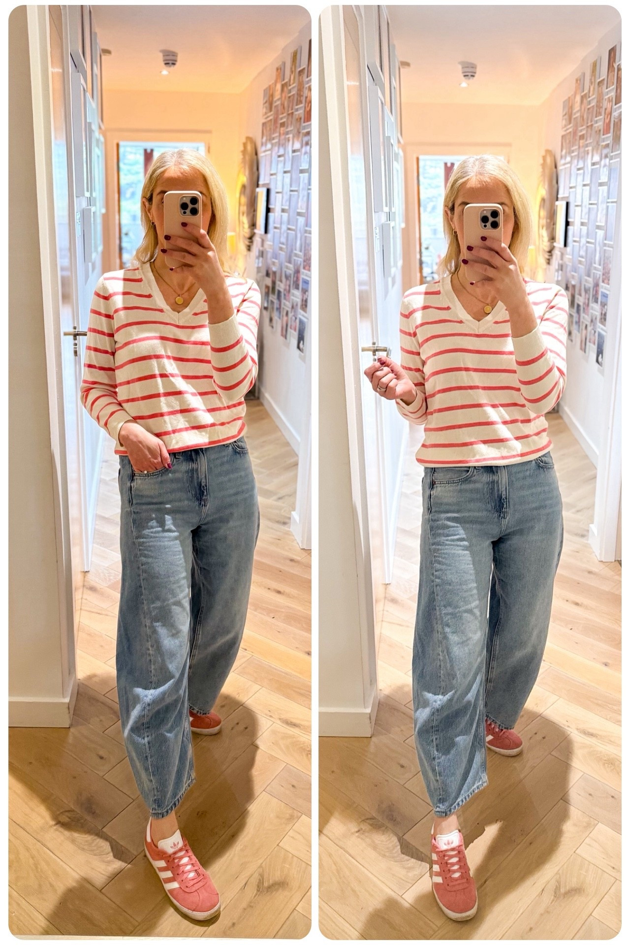 Marks & Spencer barrel leg jeans are such a flattering everyday fit. Relaxed, comfy and easy to style with trainers, Birkenstocks, or boots. A great affordable high street denim option for casual mum style. Wearing size 8S. Just €39!

🗝️ Marks and Spencer barrel jeans, M&S barrel leg jeans, barrel jeans Ireland, affordable barrel jeans, high street denim, relaxed fit jeans, mum style jeans