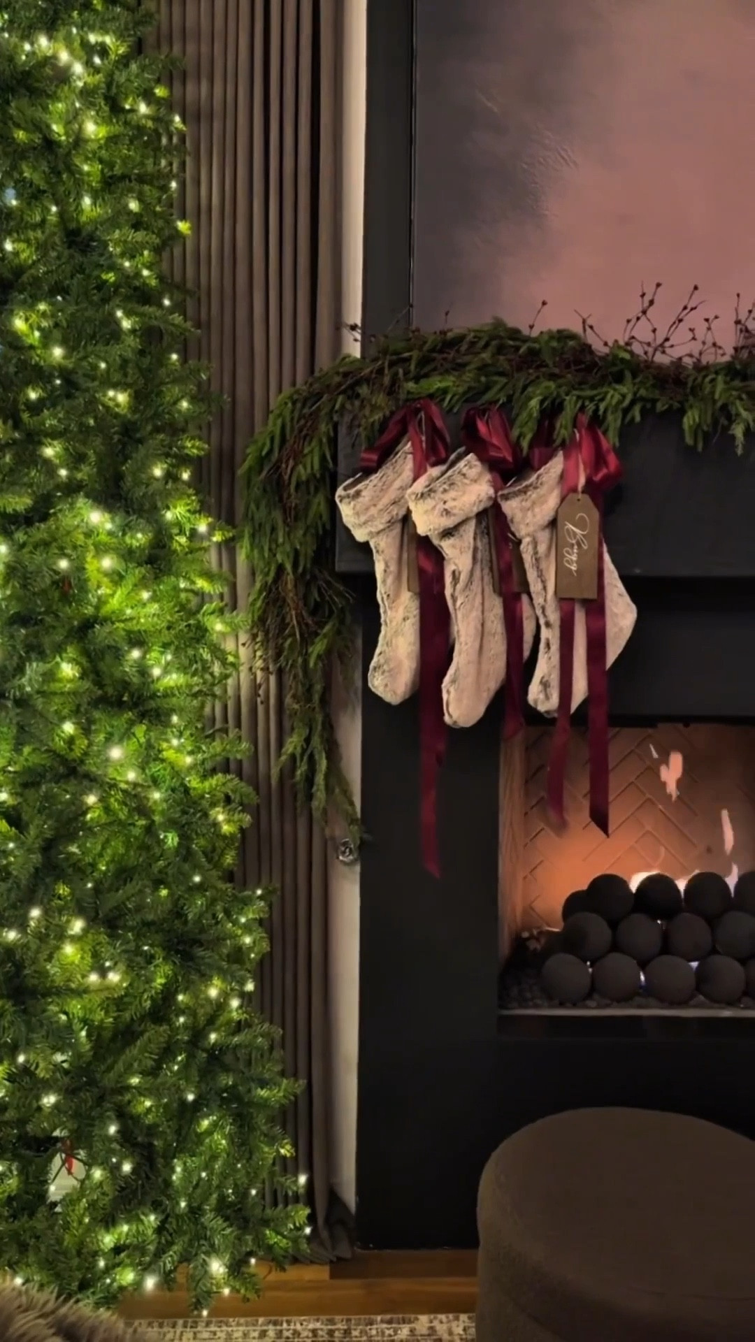 Warm + cozy Christmas vibes 🎄✨ Found the prettiest slim trees and affordable Amazon Christmas finds that make my space feel luxurious and festive all season long 🌟 

 #amazonchristmasfinds #cozychristmas #affordablechristmasfinds #modernchristmasdecor #luxuriouschristmasvibes #amazonhomedecor #holidayhomestyle #christmasdecorinspo #amazonfinds #homeaesthetic #holidaydecor #homedecorinspo #LTKHome #LTKHoliday #LTKmomlife