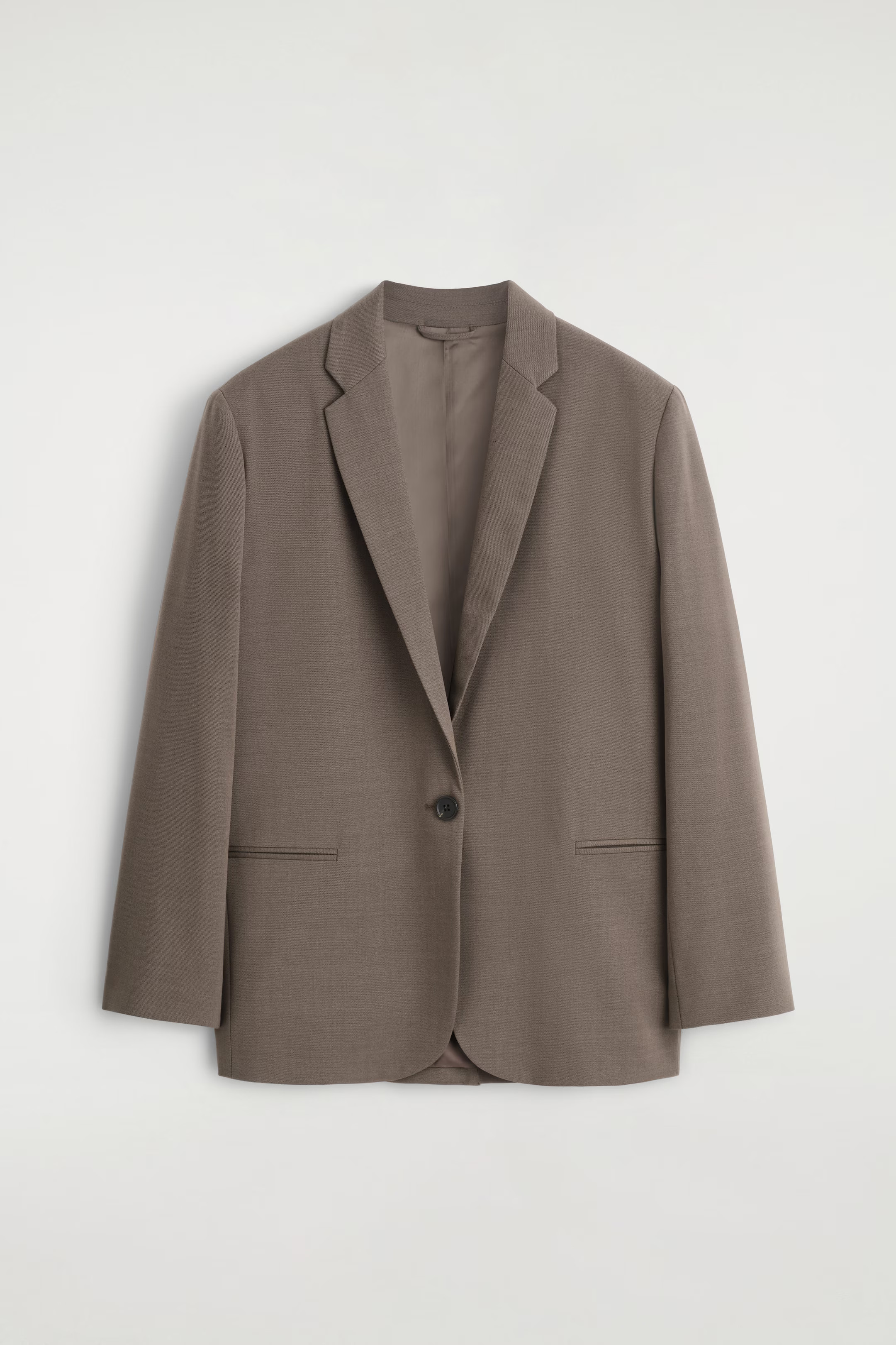 MERINO WOOL-BLEND BLAZER - BROWN | COS | COS (EU)