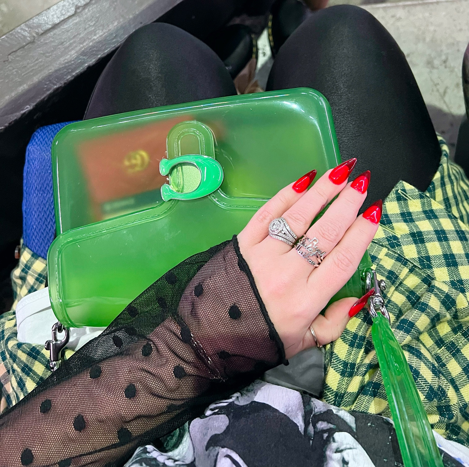 The details of last night 🤘🏻
I love my jelly bag so much for shows! Found it online in a new color! 

#LTKstyletip #LTKitbag #LTKMostLoved