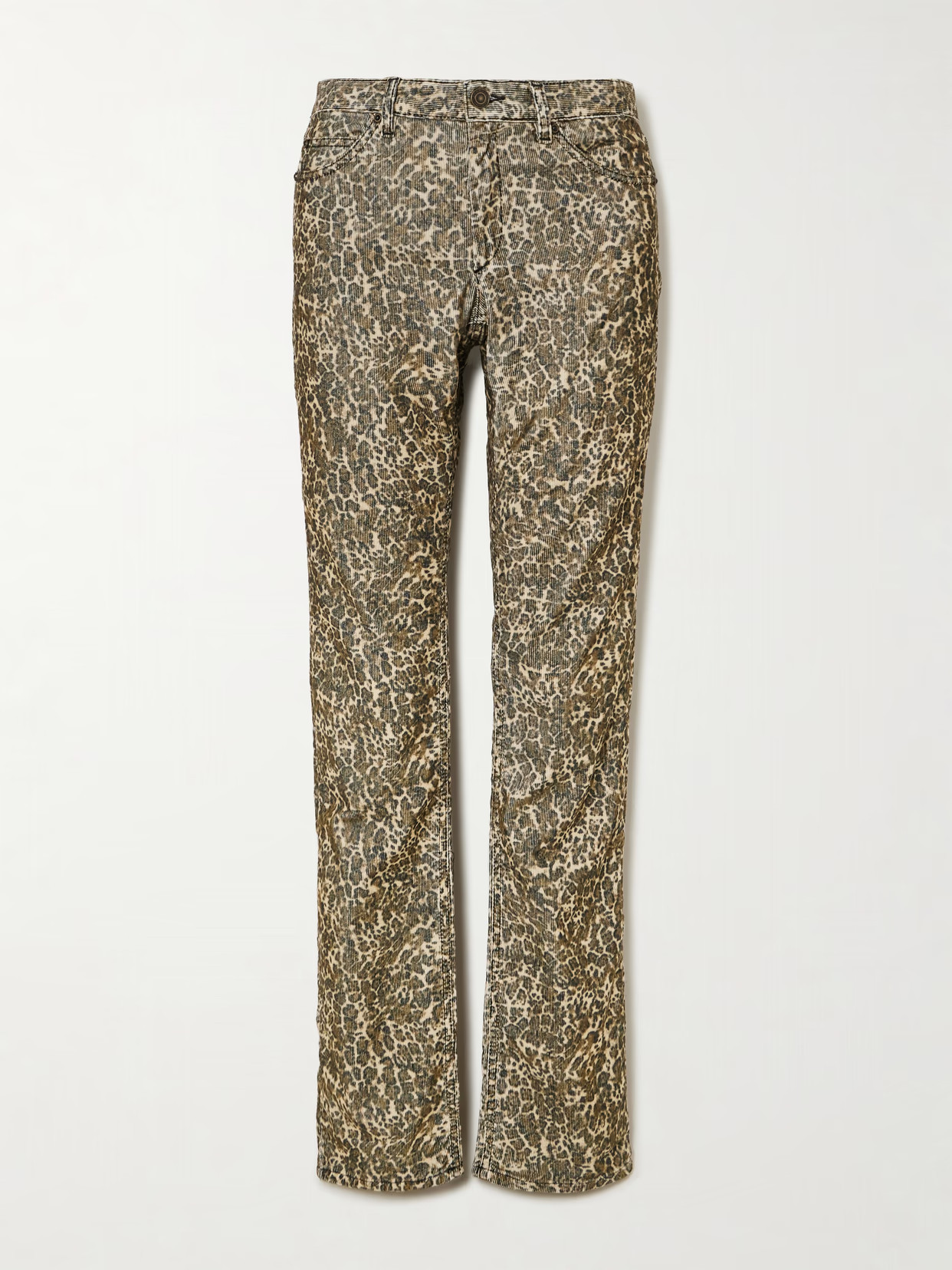 Isabel Marant - Ferni Leopard-print Cotton-blend Corduroy Slim-leg Pants - Leopard print | NET-A-PORTER (UK & EU)