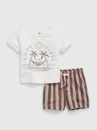 Baby 100% Organic Cotton Mix &#x26; Match 2-Piece Outfit Set | Gap (US)