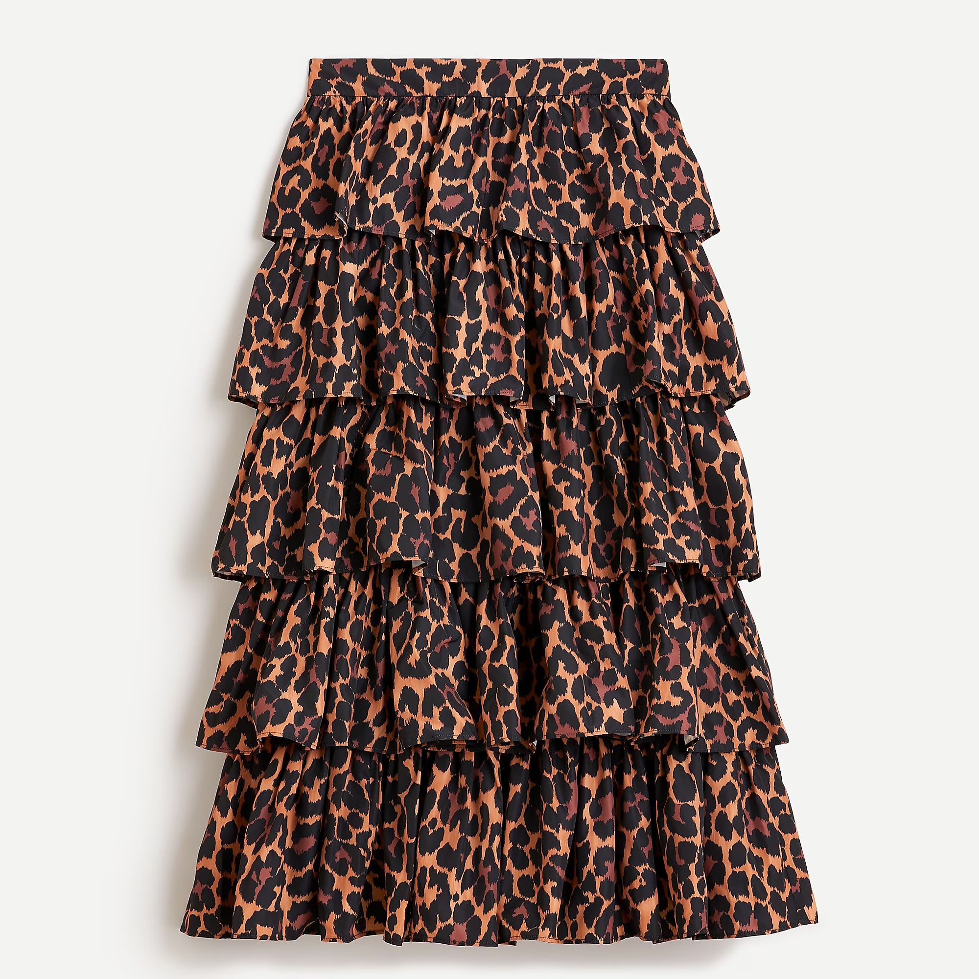 Ruffle maxi skirt in leopard | J.Crew US