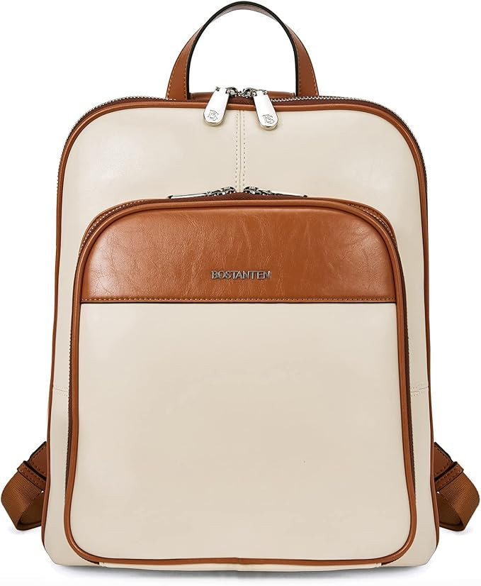 BOSTANTEN Genuine Leather Backpack Purse Casual College Travel Bags for Women | Amazon (US)