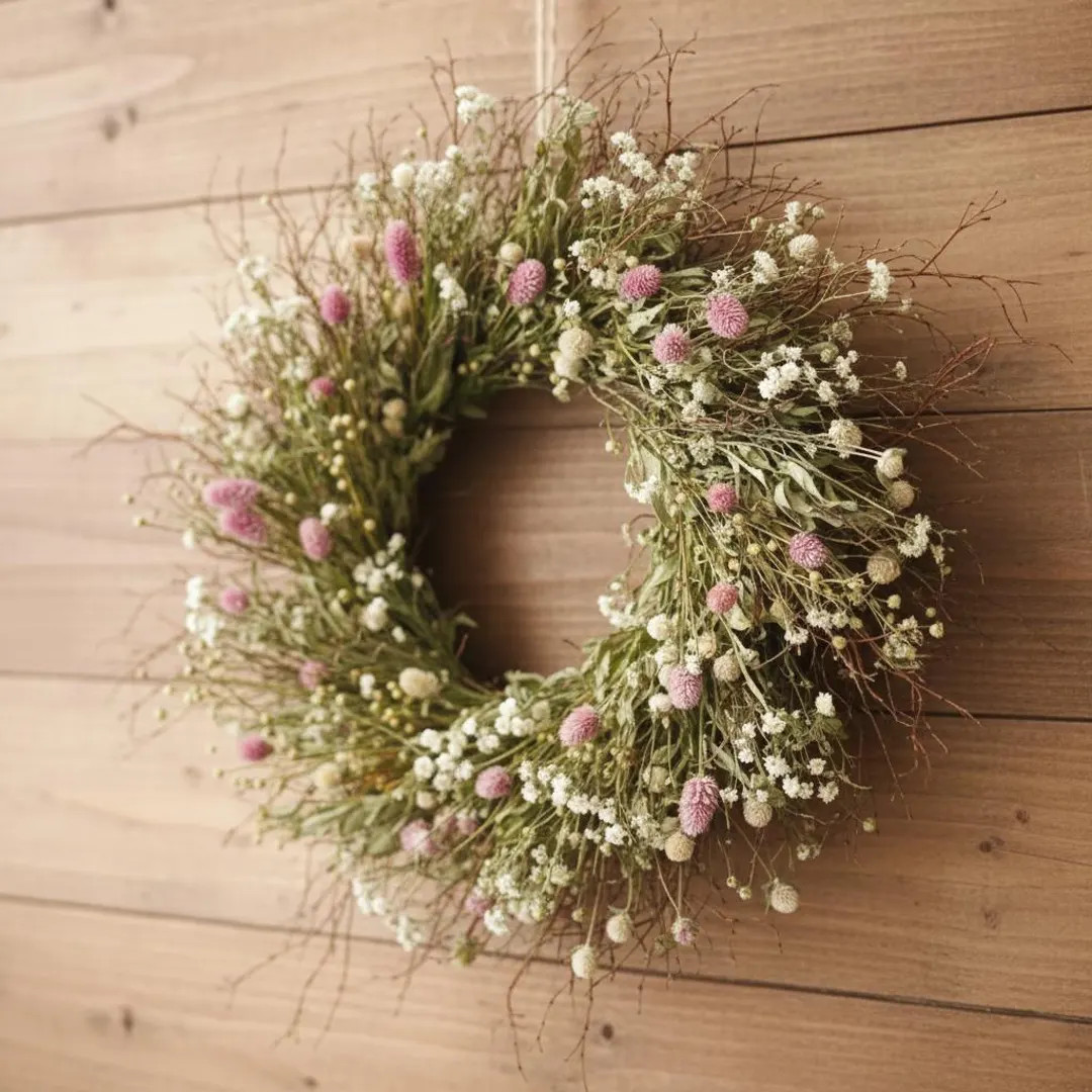 Handmade Natural Dried Flower Wreath, Free Spirit Farmhouse Style | Etsy (US)