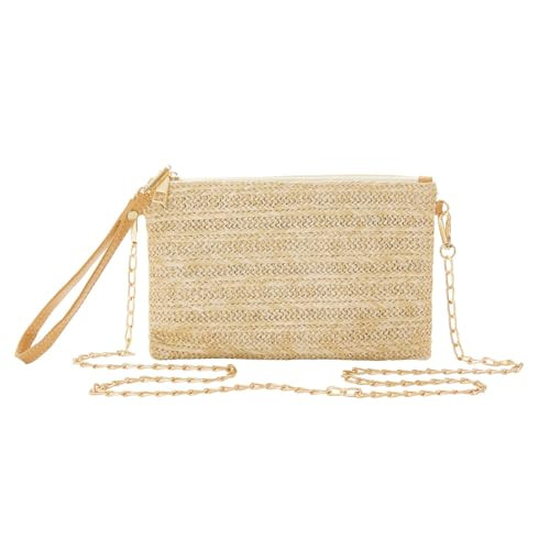 Straw Purse Crossbody Bags for Women Summer Purses Handbags Beach Straw Clutch Wristlet Wallets | Amazon (US)