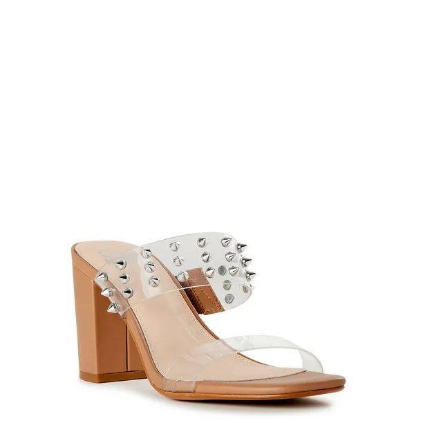 Madden NYC Women's Clear Band Studded Sandals - Walmart.com | Walmart (US)