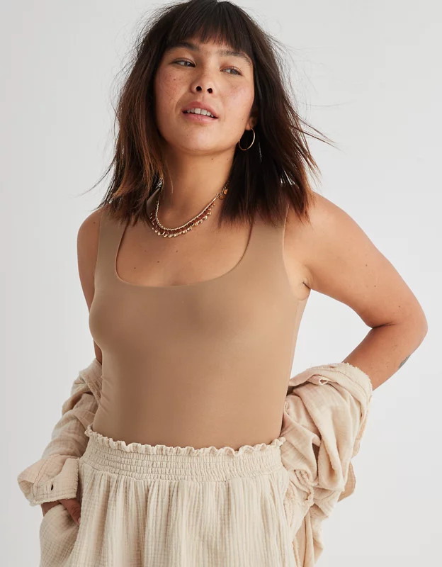 SMOOTHEZ Square Neck Bodysuit | Aerie