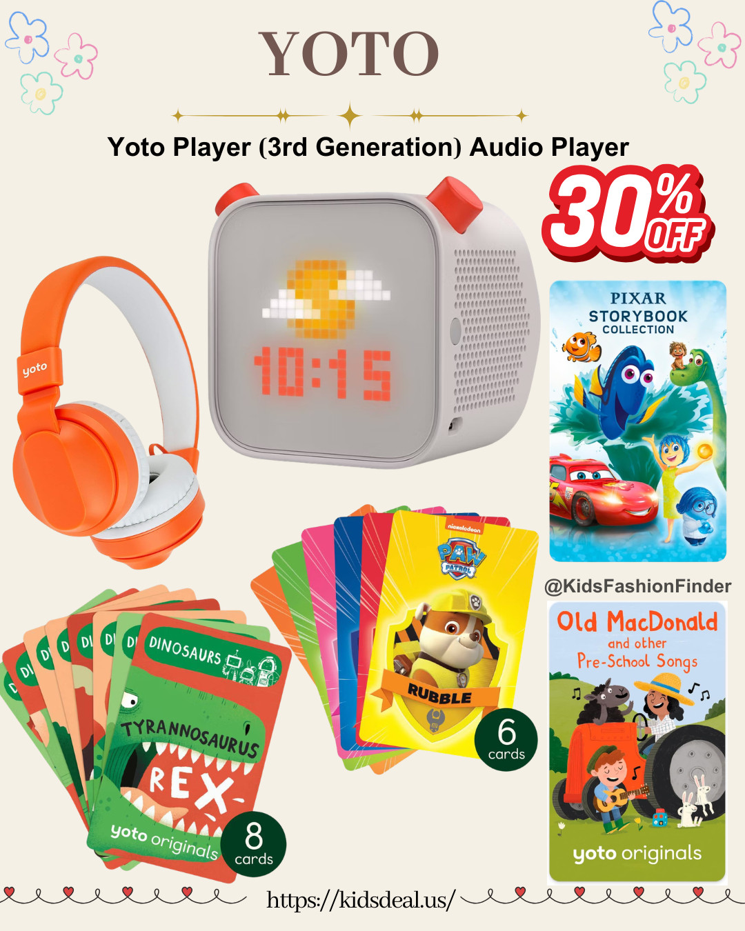 🎧✨ Yoto Player (3rd Gen) SALE — up to 34% OFF!

Kids can listen to stories, music & learning content — all screen-free 🙌

Just pop in a card and press play 🎶
Perfect for quiet time, bedtime, or travel ✈️

A must-have for reducing screen time while keeping kids entertained! 🎁

#Yoto #YotoPlayer #ScreenFreePlay #KidsAudio #ToddlerToys #MomFinds #EducationalToys #GiftIdeasForKids #QuietTime #BedtimeRoutine #AmazonFinds 🎧💛 

 

#LTKmomlife #LTKHome #LTKKids