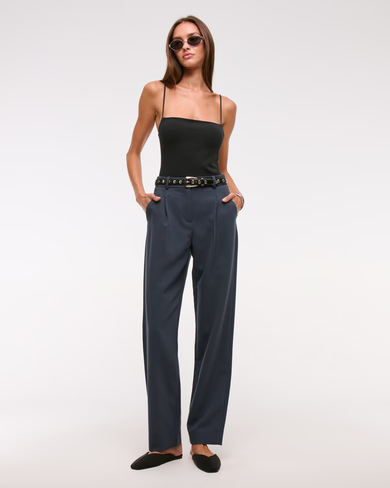 A&F Quinn Tailored Straight Pant | Abercrombie & Fitch (US)