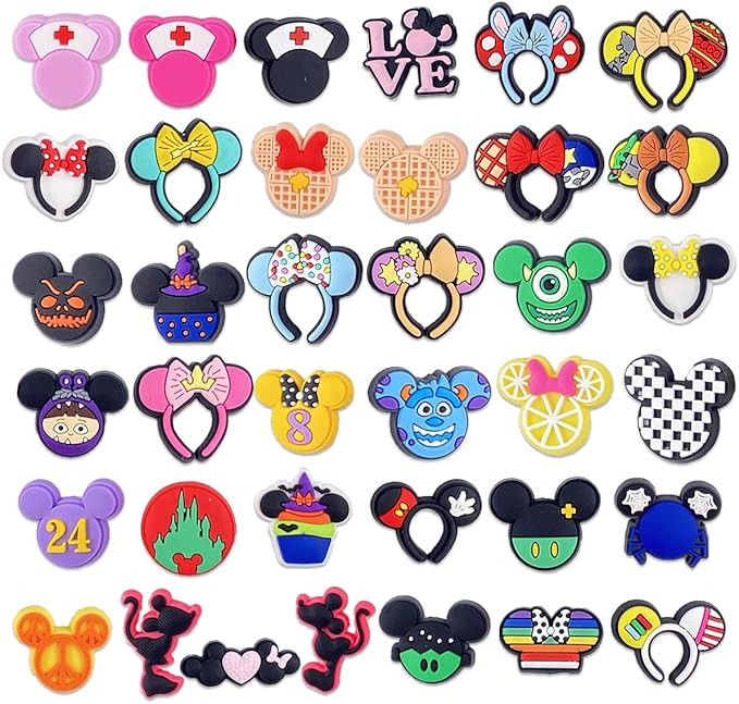 37 Pcs Cartoon Croc Charms for Girls Cute Head Croc Charms Boys Girls Shoe Decoration Charms Kawa... | Amazon (US)