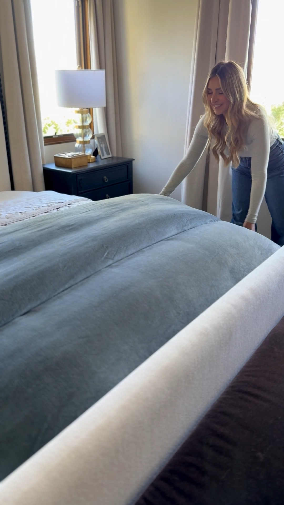 All of my bedding including this gorgeous duvet cover in Steel Blue! Looks and feels so luxe!

#LTKHome #LTKSaleAlert