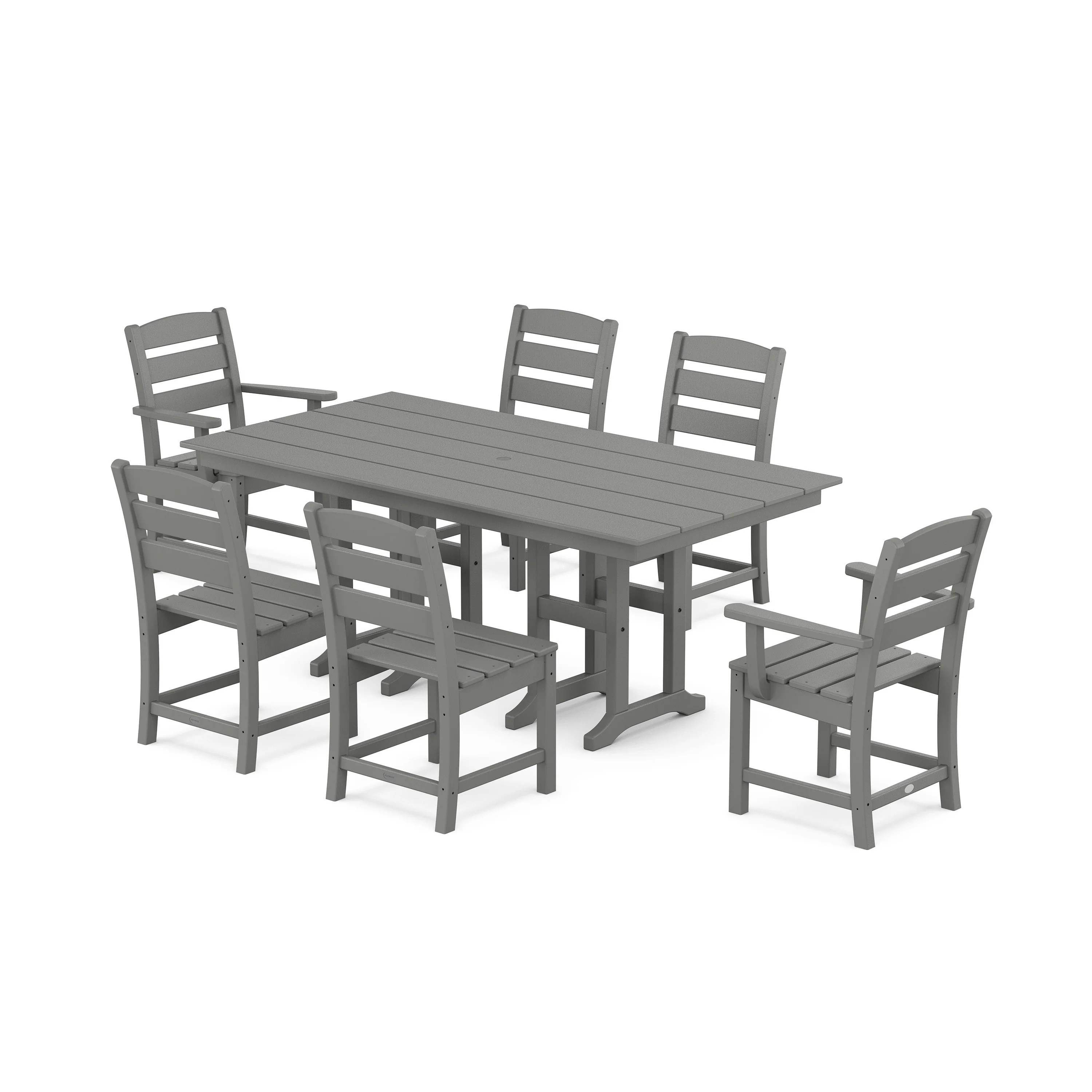 Lakeside 7-Piece Farmhouse Dining Set | POLYWOOD
