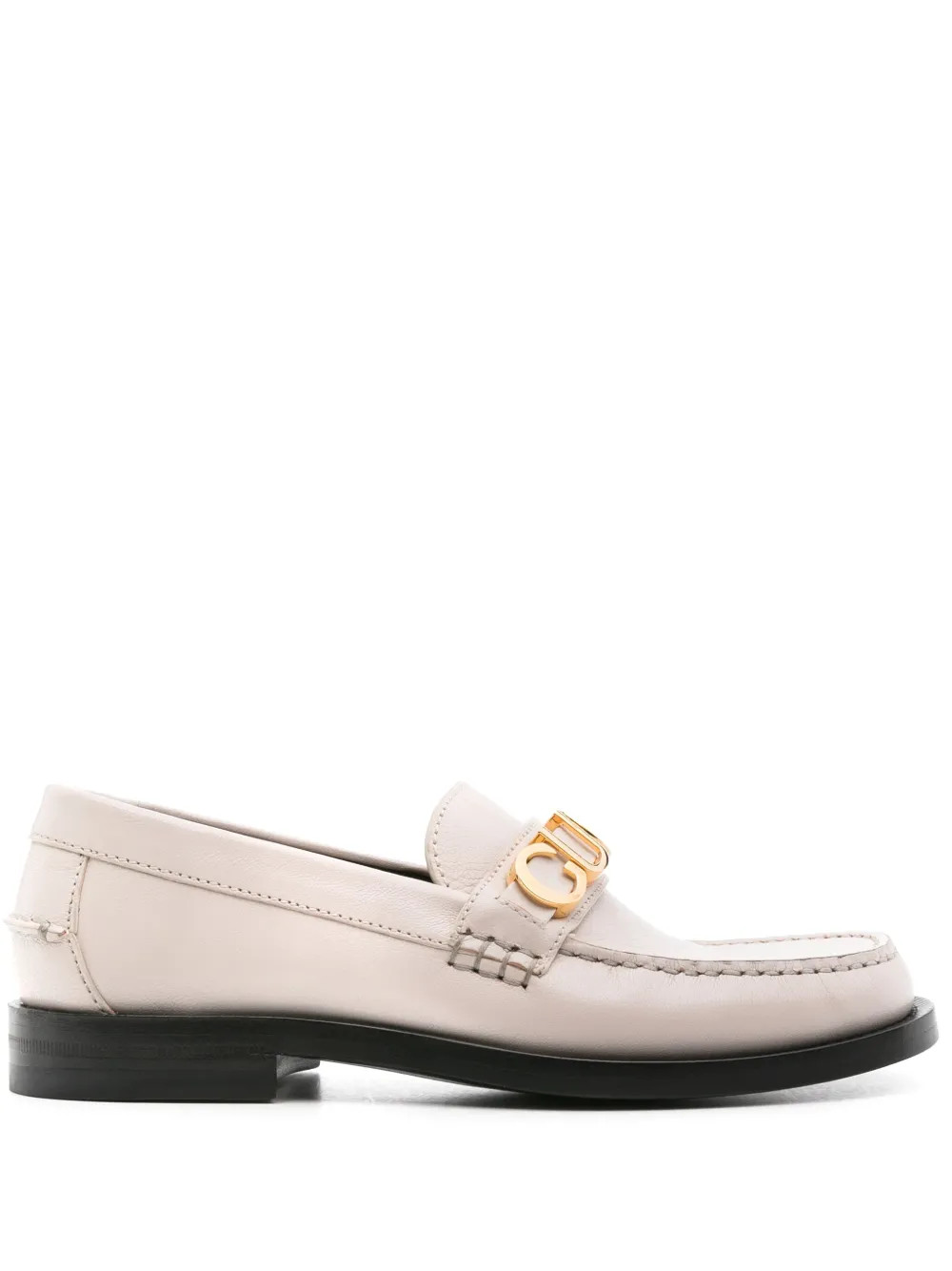 Gucci logo-plaque Leather Loafers - Farfetch | Farfetch Global