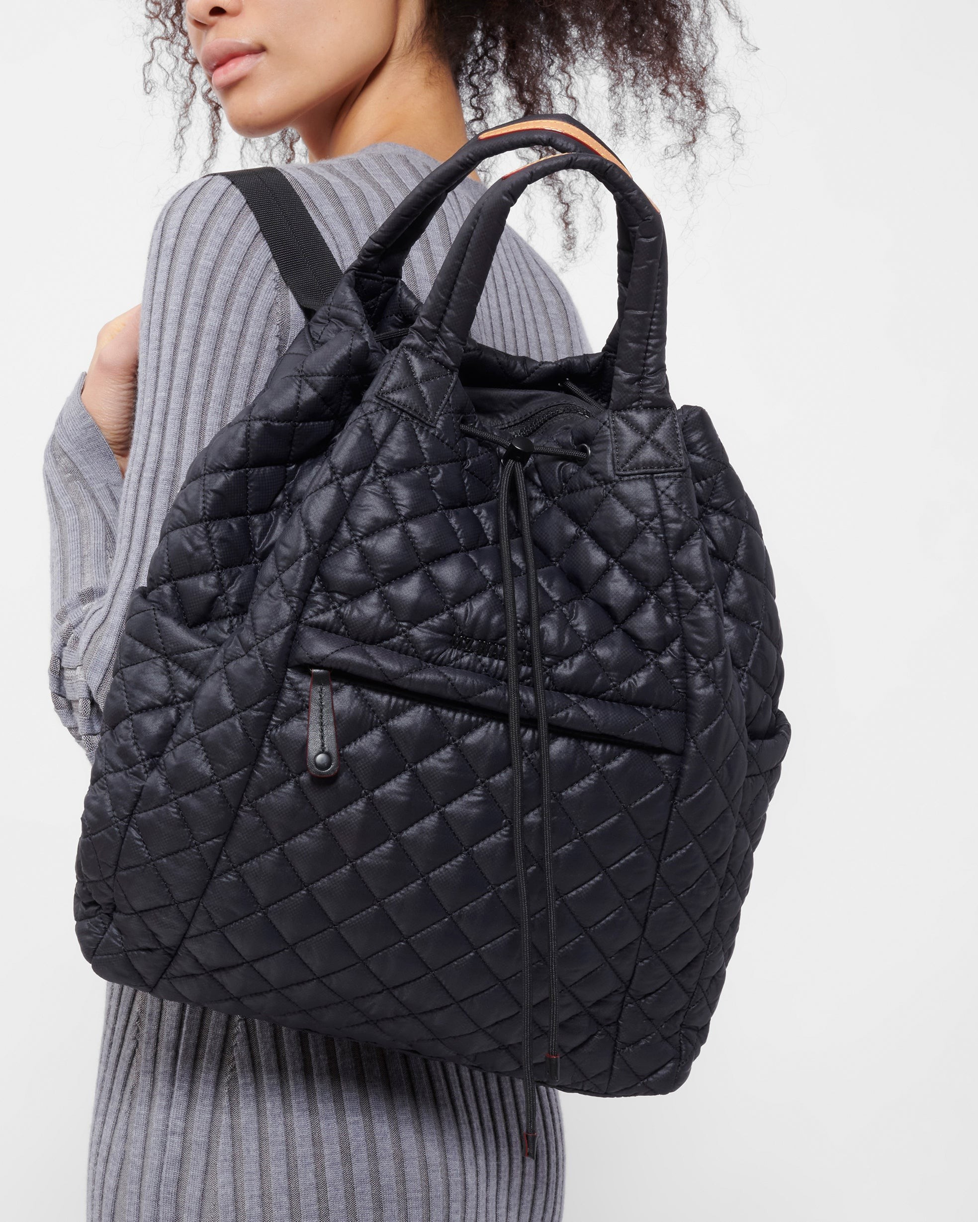 Black Metro Convertible Backpack | MZ Wallace