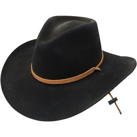Stetson Men s Kelly Distressed Wool Outback Cowboy Hat (Black Medium) | Walmart (US)