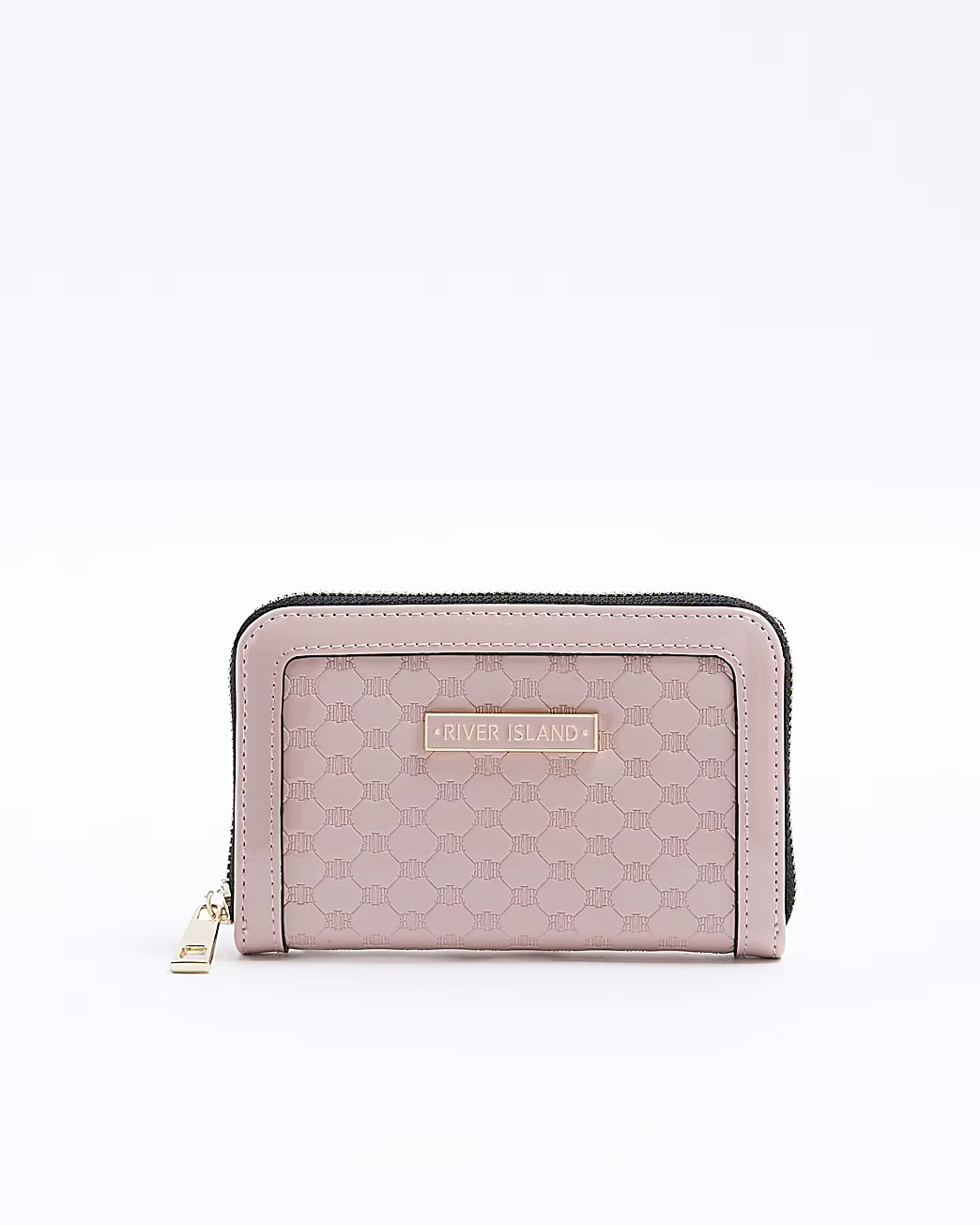 Pink patent embossed purse | River Island (US)