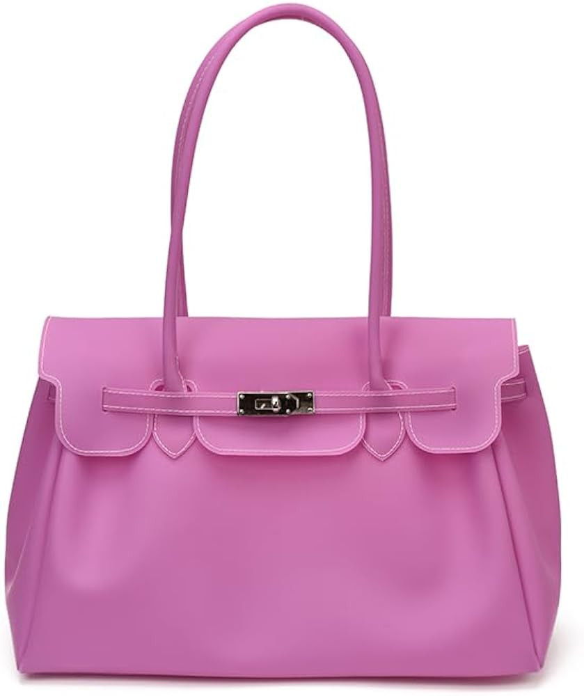 Jelly Tote Bag Y2K Style PVC Shoulder Bag Korean Fashion Summer Handag Beach Bags | Amazon (US)