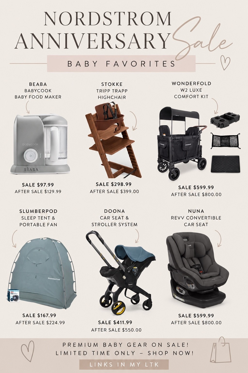 🚨 Nordstrom Anniversary Sale: Baby Gear Worth Shopping NOW 👶✨

If you’re expecting, building a baby registry, or shopping for a little one, these are some of the best baby deals I’ve seen in the Nordstrom Anniversary Sale!

🍼 My top picks include:
• Doona Car Seat & Stroller System
• Nuna Convertible Car Seat
• Stokke Tripp Trapp High Chair
• WonderFold W2 Luxe Wagon
• SlumberPod Sleep Tent + Fan
• BEABA Babycook Baby Food Maker

#LTKmomlife #LTKBaby #LTKKids