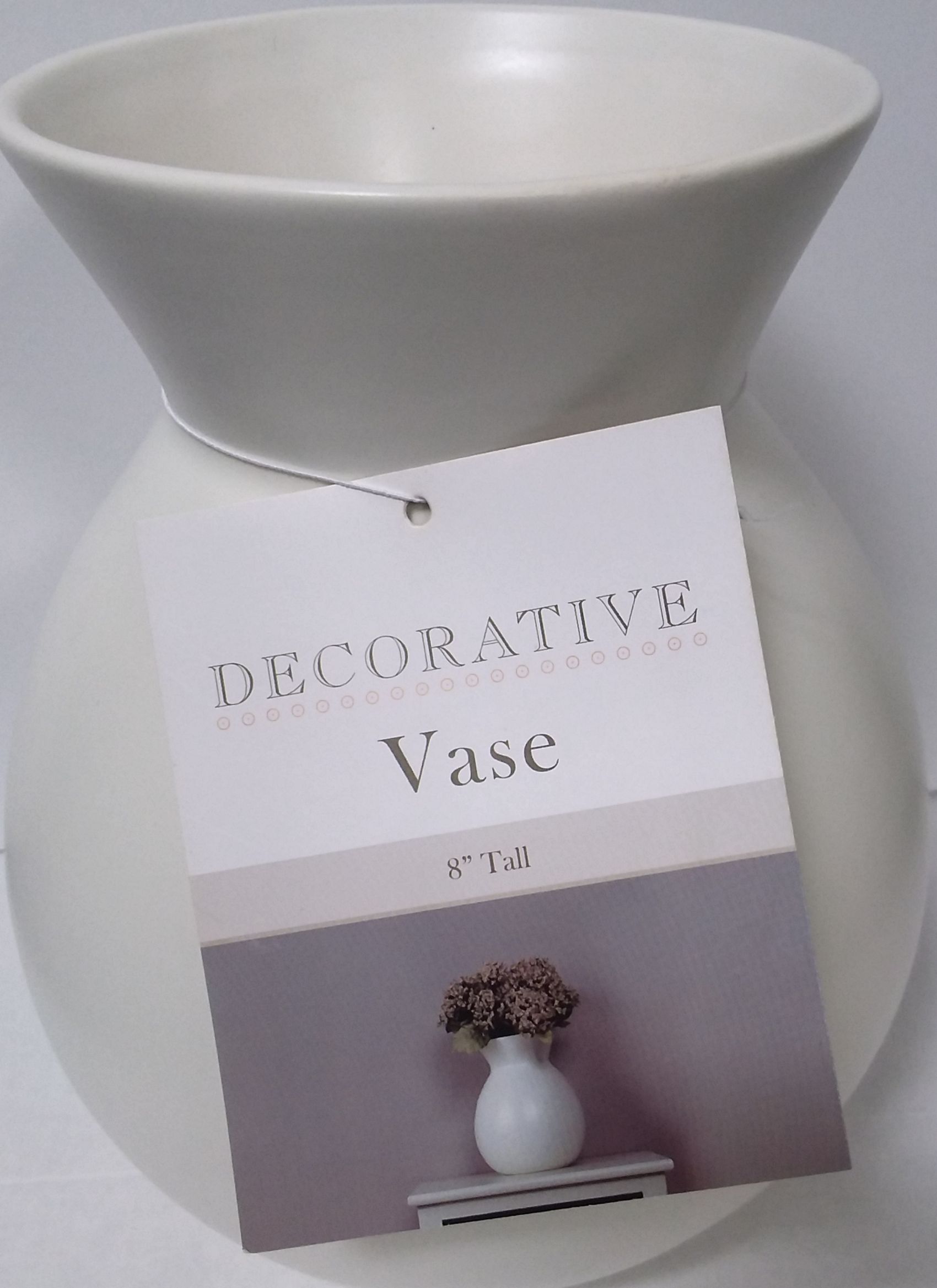 Pinnacle 8" White Ceramic Vase | Walmart (US)