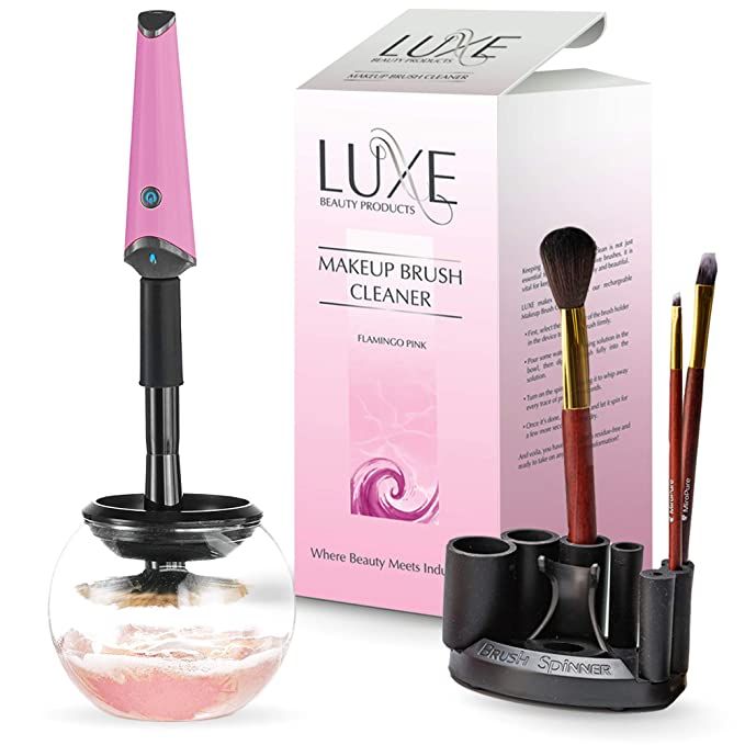 Luxe Electric Makeup Brush Cleaner - Includes Brush Spinner, Cleaner Dock, Brush Collars, Cleanin... | Amazon (US)