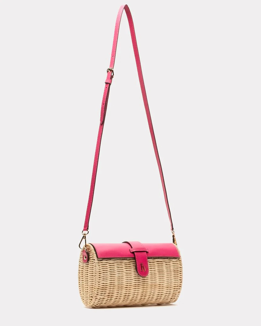 Frances Valentine Betsy Wicker & Leather Crossbody Clutch | Shop Simon