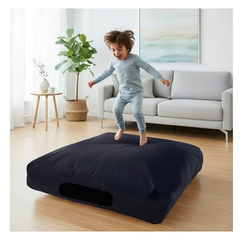 FoamTouch Crash Pad with Foam Blocks for Kids and Adults- Size 48 inches x 48 inches - Therapeutic Sensory Pad with Navy Blue Water Resistance Cover | Amazon (US)