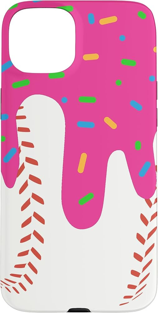 Dripping Ice Cream Baseball with Sprinkles Case for iPhone 15 Plus | Amazon (US)