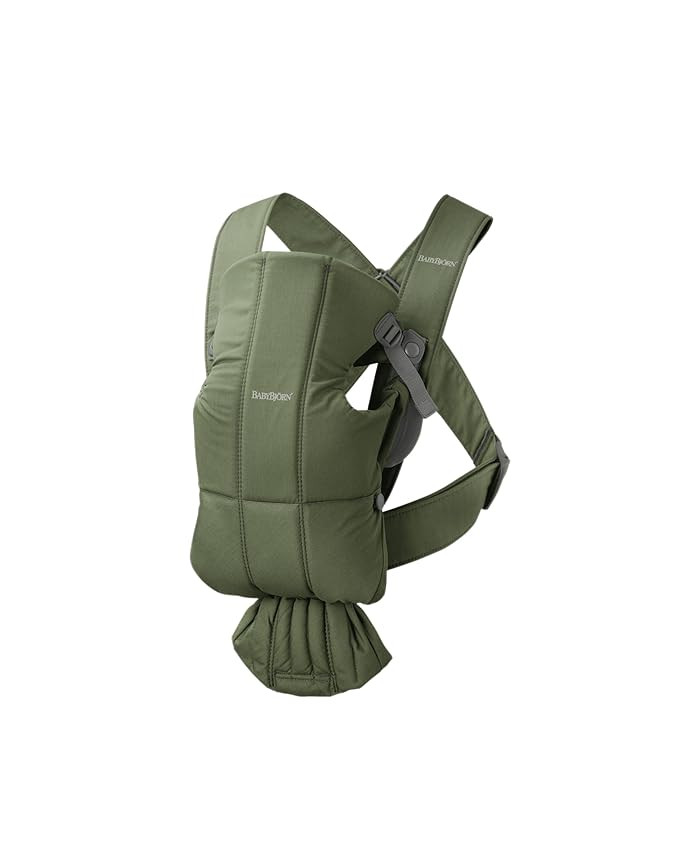 BabyBjörn Baby Carrier Mini, Woven, Dark Green | Amazon (US)