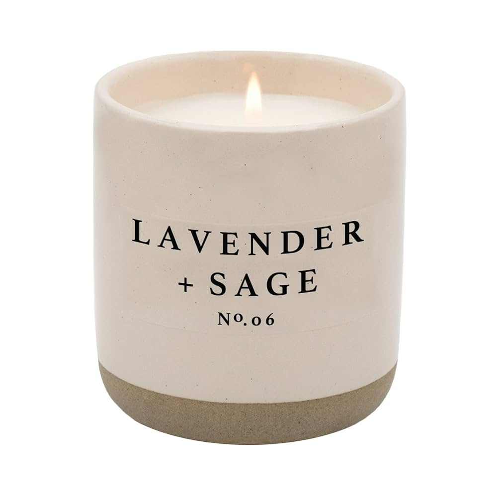 Sweet Water Decor Lavender and Sage Candle | French Lavender, Sage, and Patchouli Spa Scented Soy... | Amazon (US)