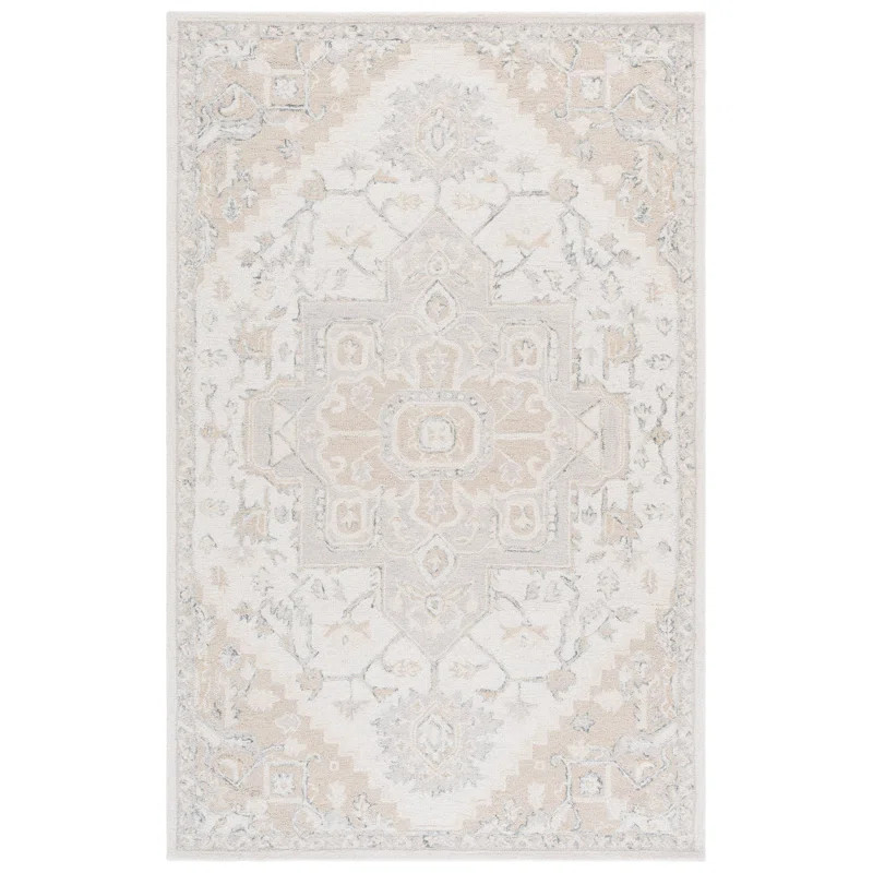 Percy Lauren Ralph Lauren Hand Tufted Wool/Cotton Oriental Rug in Gray/Ivory | Wayfair North America