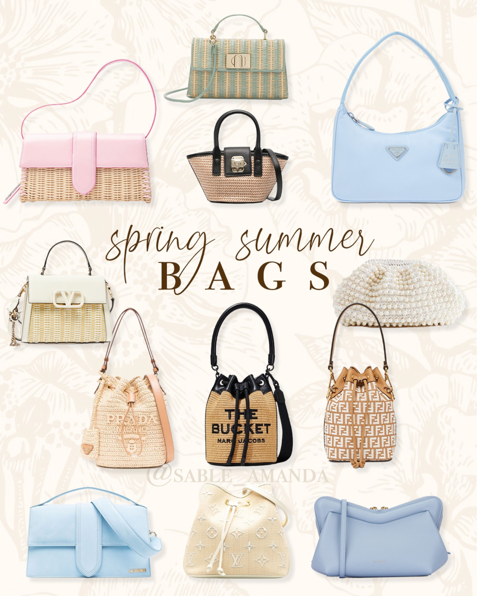 Putting together my wishlist for a spring summer it bag and came across all these lovely gems. The raffia bucket bag is majorly in this season, coming in a variety of colors and materials. I’m smitten for the Prada, and Louis Vuitton. Wouldn’t mind any of the others either though 💫  Which is your favorite? 
•
#springbag #summerbag #rattanbag #purse #spring #bagoptions #giftsforher #birthdaygiftideas #birthdaygift 

#LTKitbag #LTKeurope #LTKSeasonal