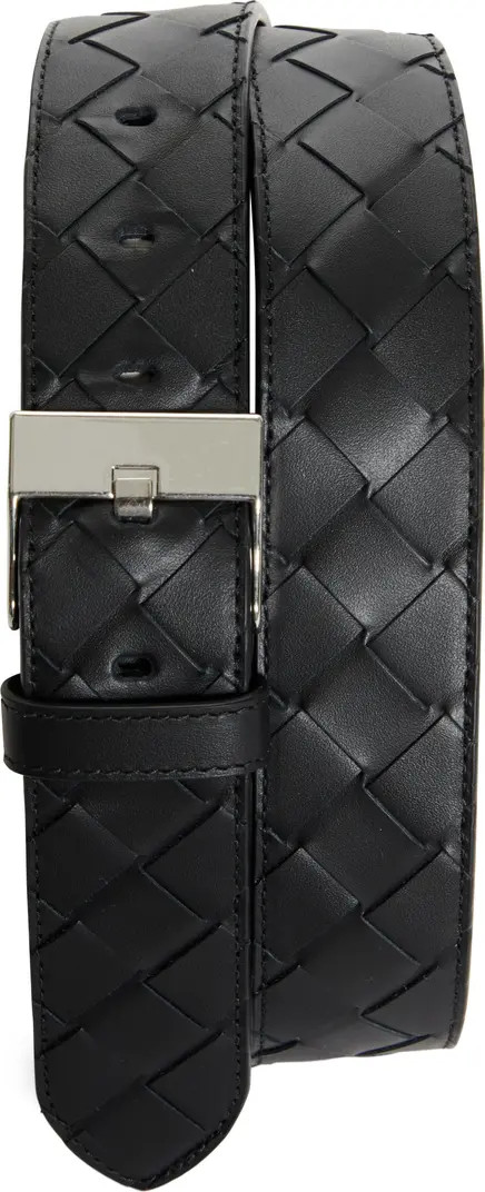 Bottega Veneta Intrecciato Calfskin Leather Belt | Nordstrom | Nordstrom
