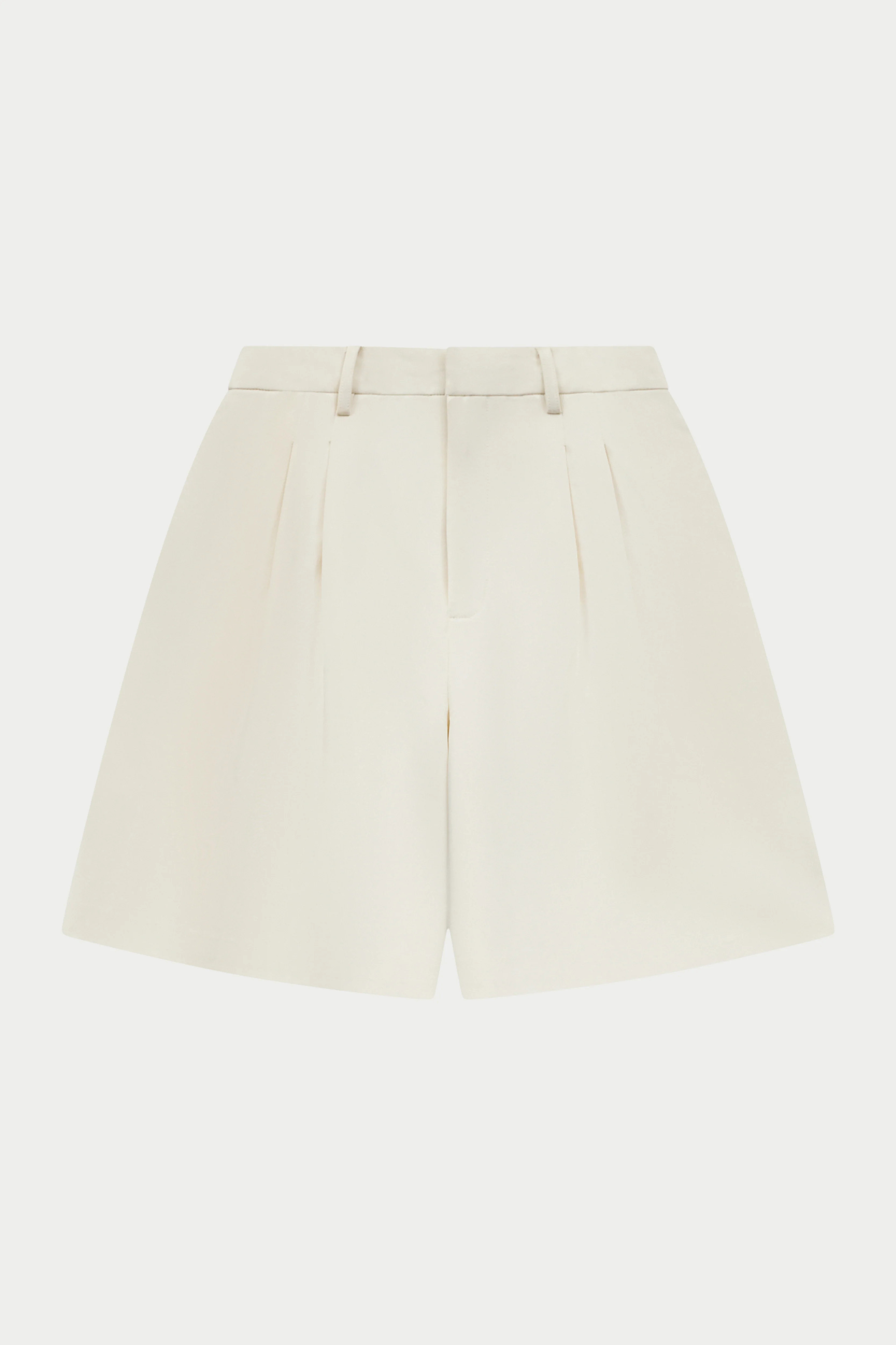 Longline Bermuda Shorts - Off White | The Couture Club