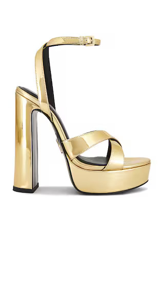 Melodia Platform Sandal in Gold | Revolve Clothing (Global)