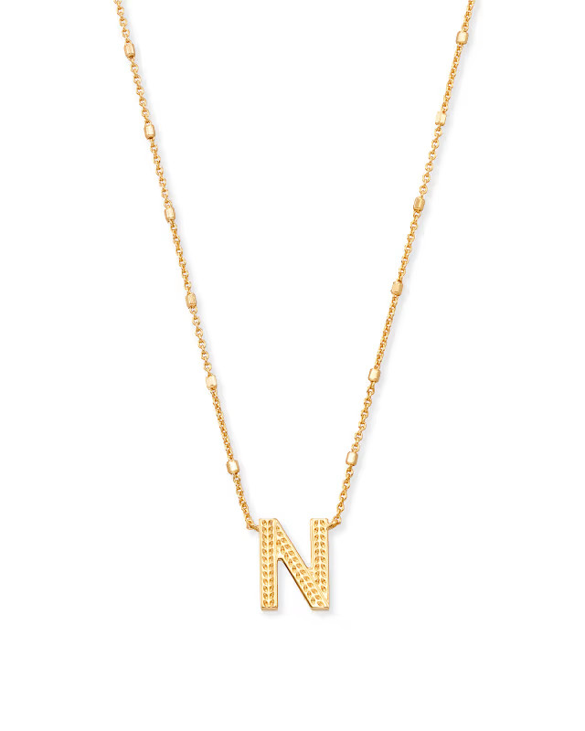 Letter N Pendant Necklace in Gold | Kendra Scott