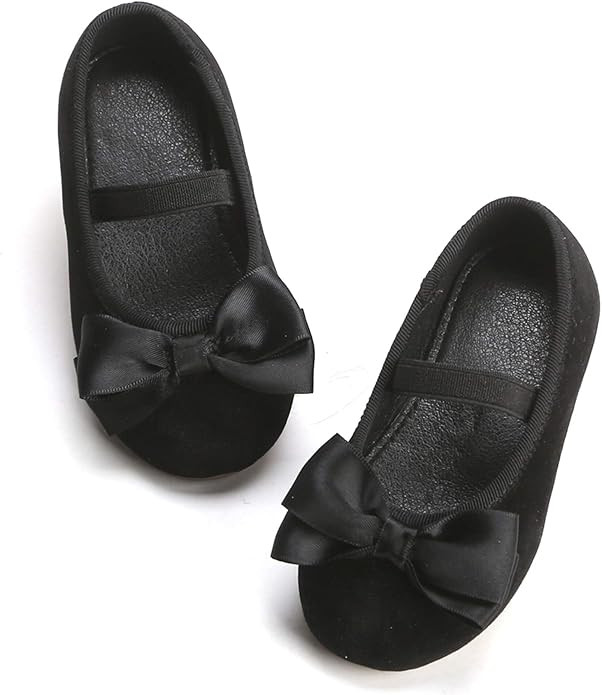 Felix & Flora Toddler Flower Girl Dress Shoes - Girl Ballet Flats Party School Shoes Wedding | Amazon (US)
