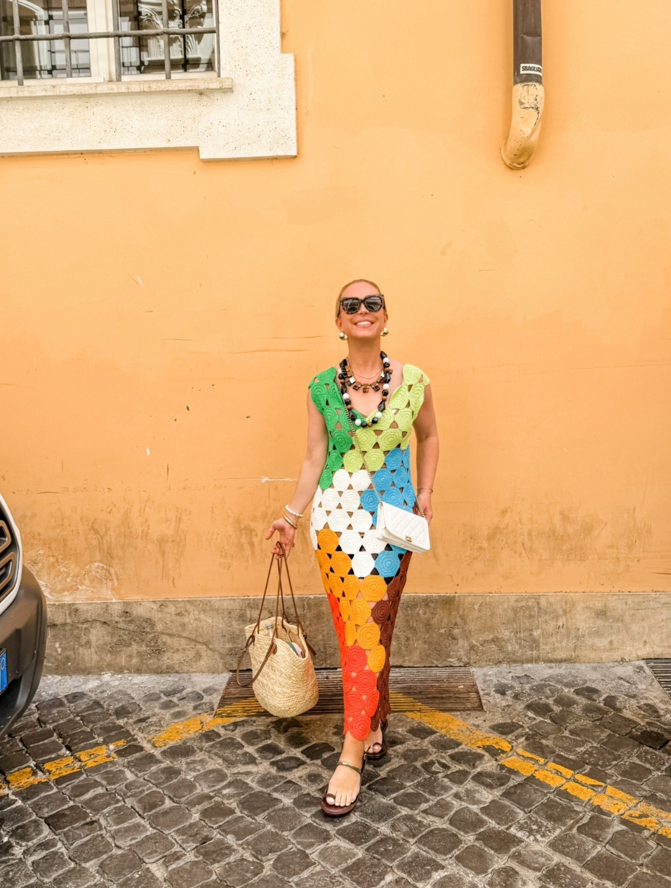 Could be my favorite dress of the trip. Wearing a small. 🧡🩵🩷🤎💙💛