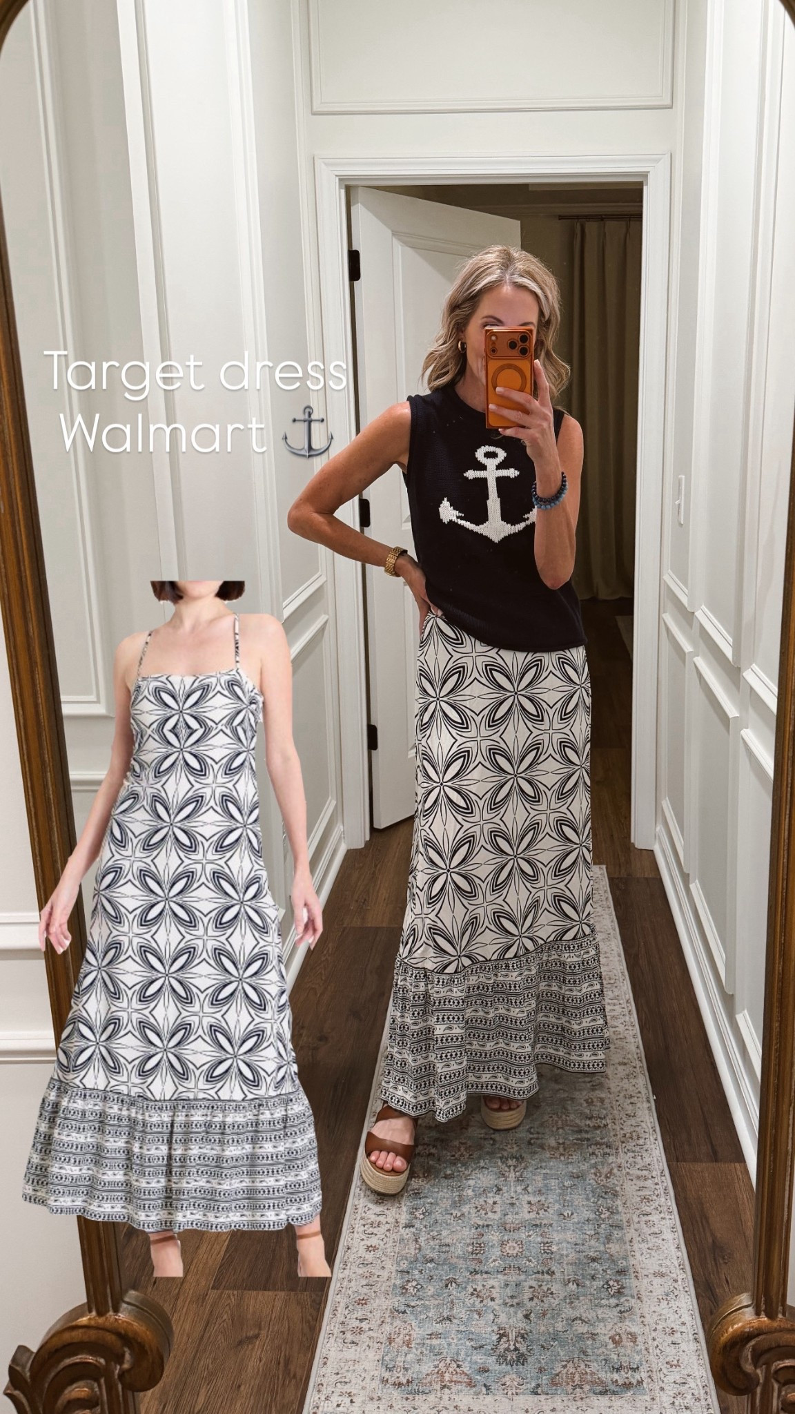 What do you get when you mix a Target new arrival with a Walmart new arrival… a perfectly put-together look 🤍⚓️ This anchor sweater is under $30 and I’m obsessed. Paired it with this Target maxi (size small, $35) that can be worn as a dress or styled as a skirt… we love options.

#LTKgrwm #LTKootd #LTKdayinmylife